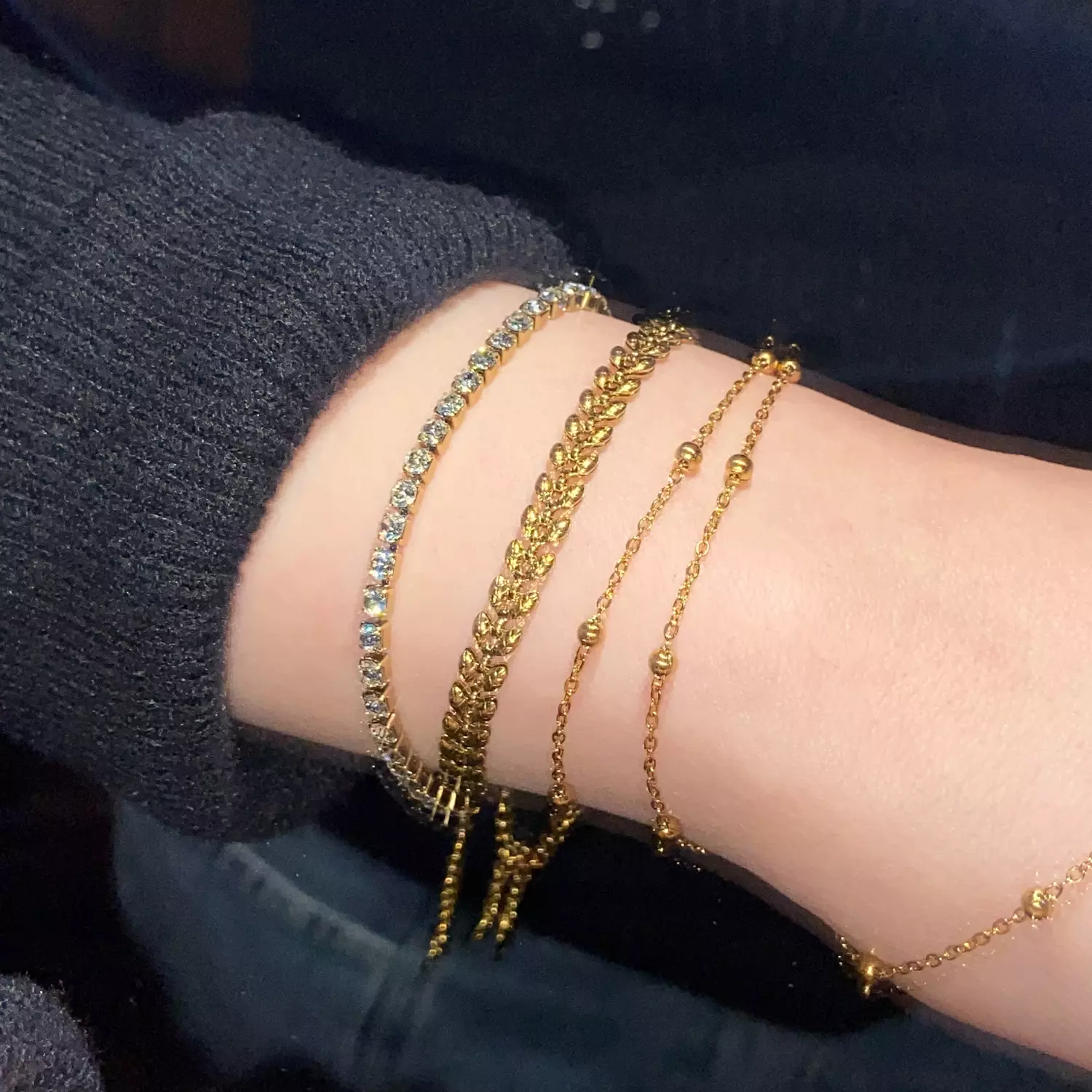 Crystal stainless steel bracelet  1
