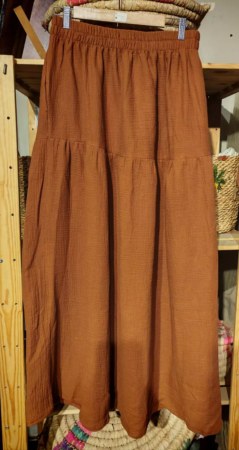  a line maxi cotton Crinkle skirts 8