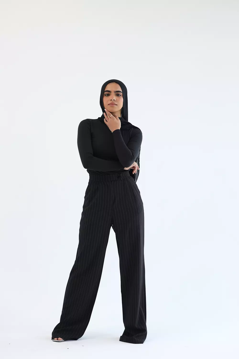 Black striped classic pant 2