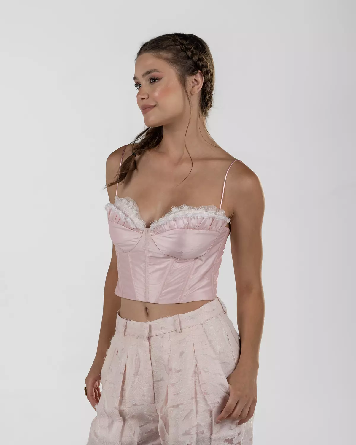 Chic Pink Corset Top 3