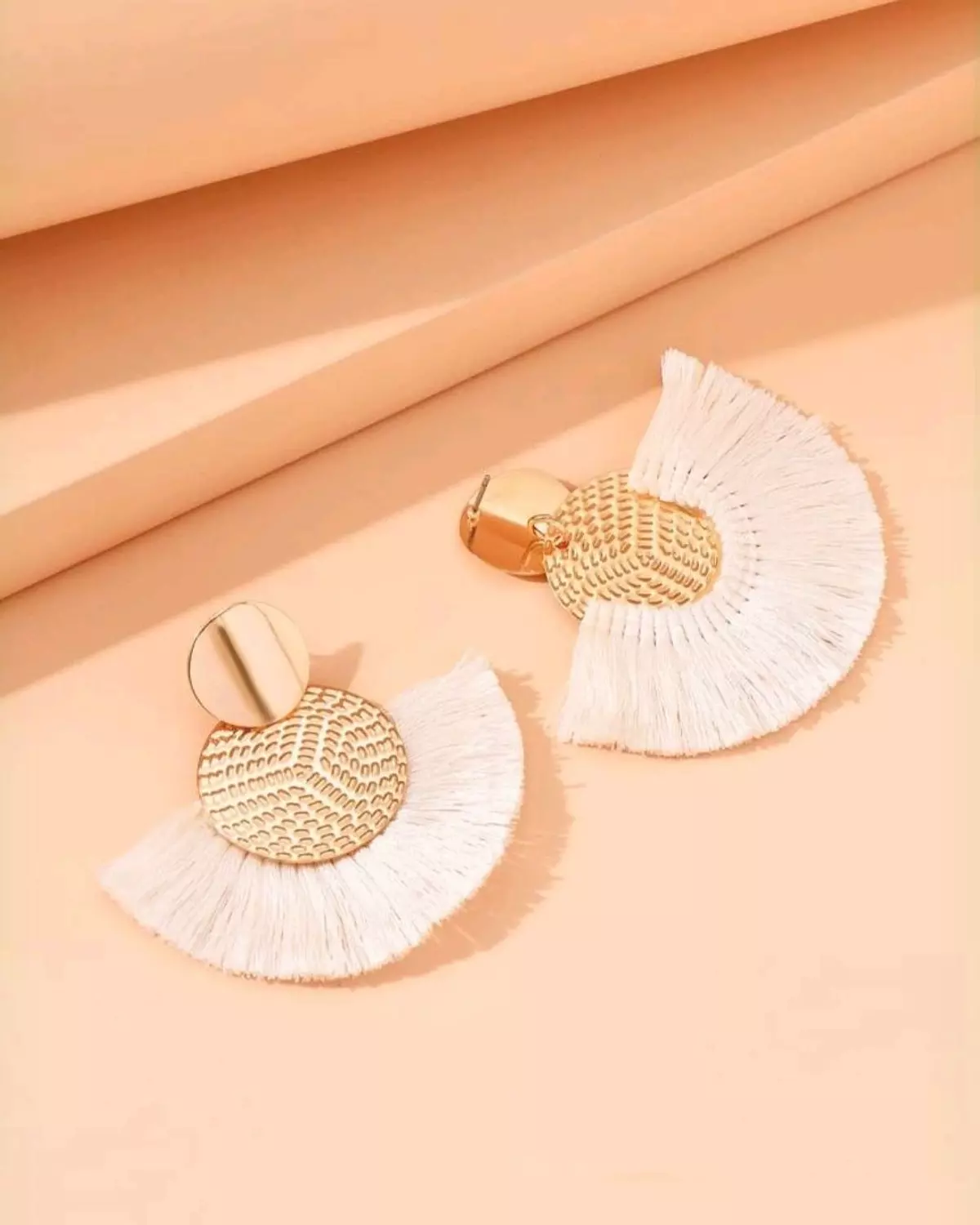 White Boho Earrings 1