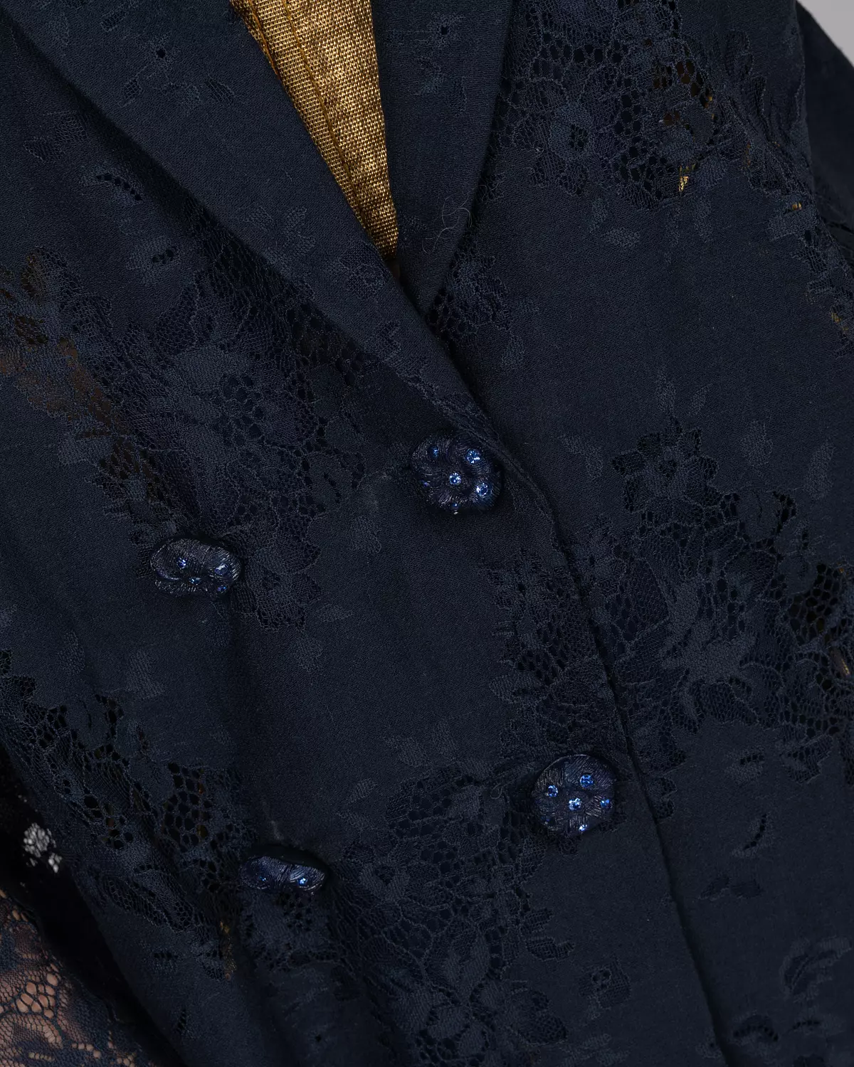 Navy Blue Lace Blazer 6