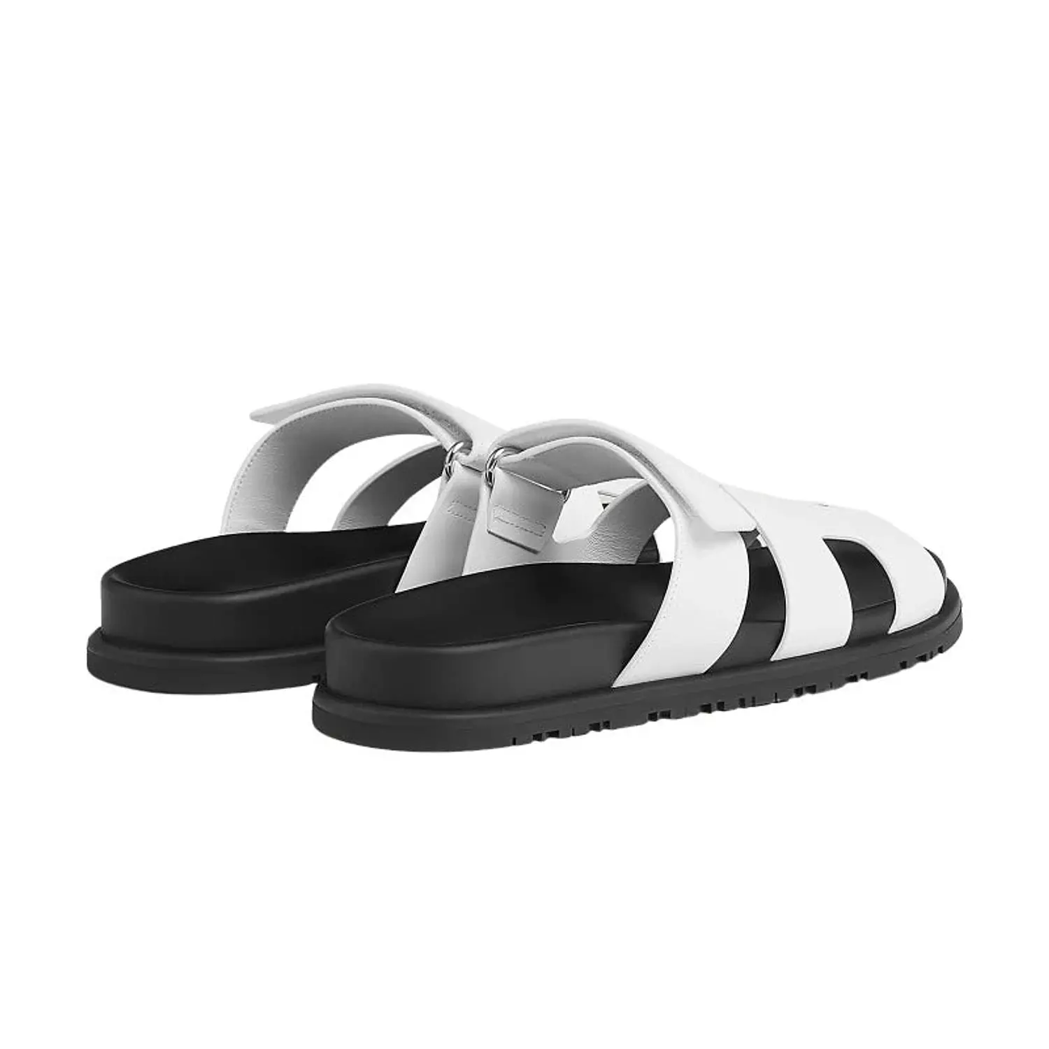 Hermes Chypre Sandals – White Palladium Hardware 2