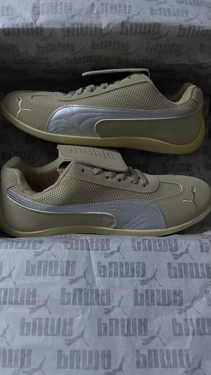 Puma SpeedCat Beige&Silver  1
