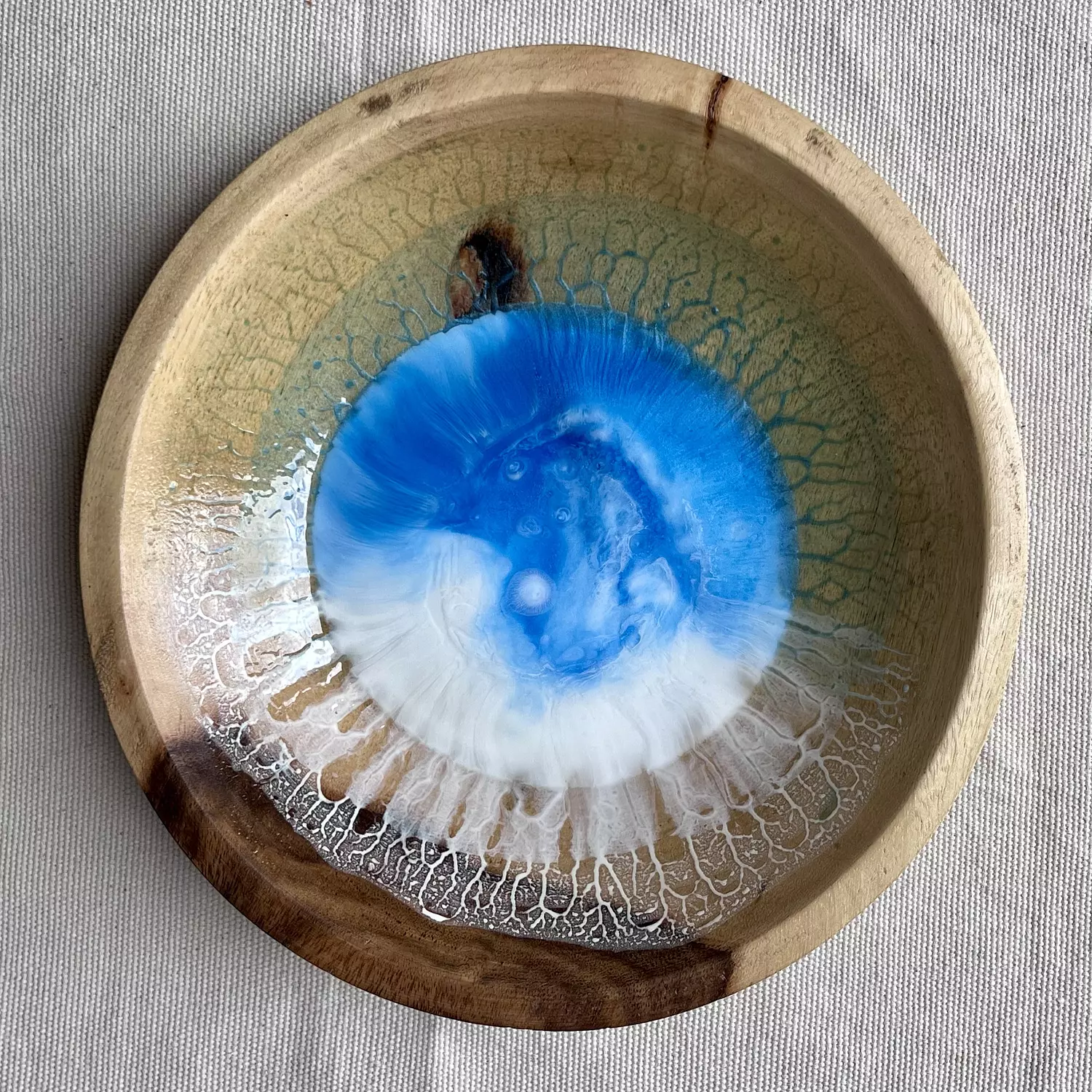 Sea light wooden bowl 2