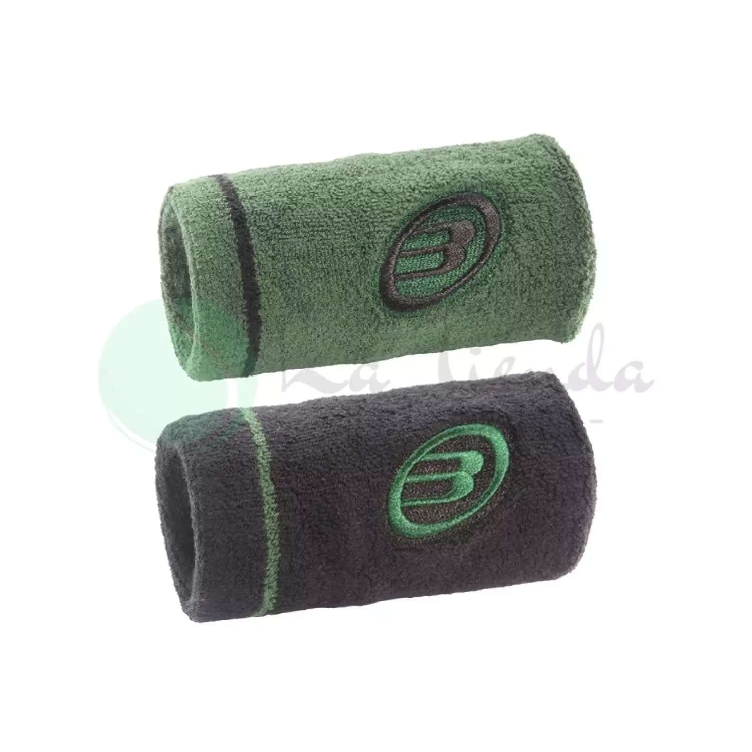 WRISTBAND BULLPADEL BLACK/GREEN (Pack of 2) image