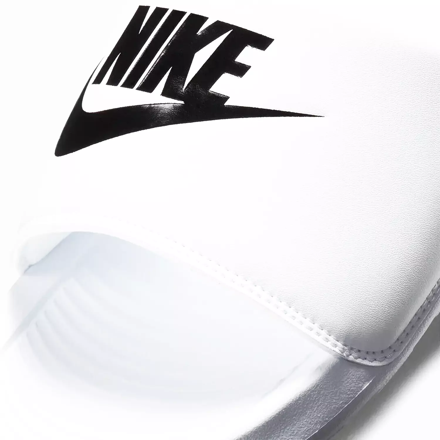 Nike Victori One slide in white with a black logo 5