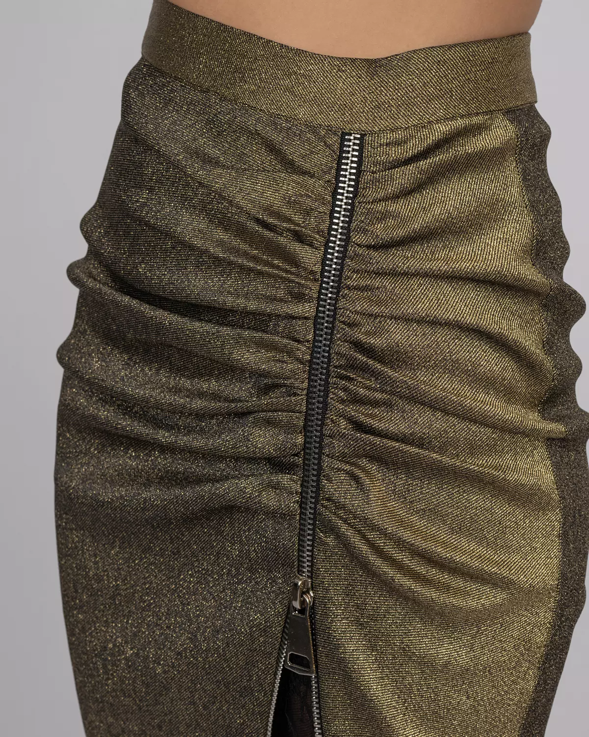 Gold Brocade Midi Skirt 4