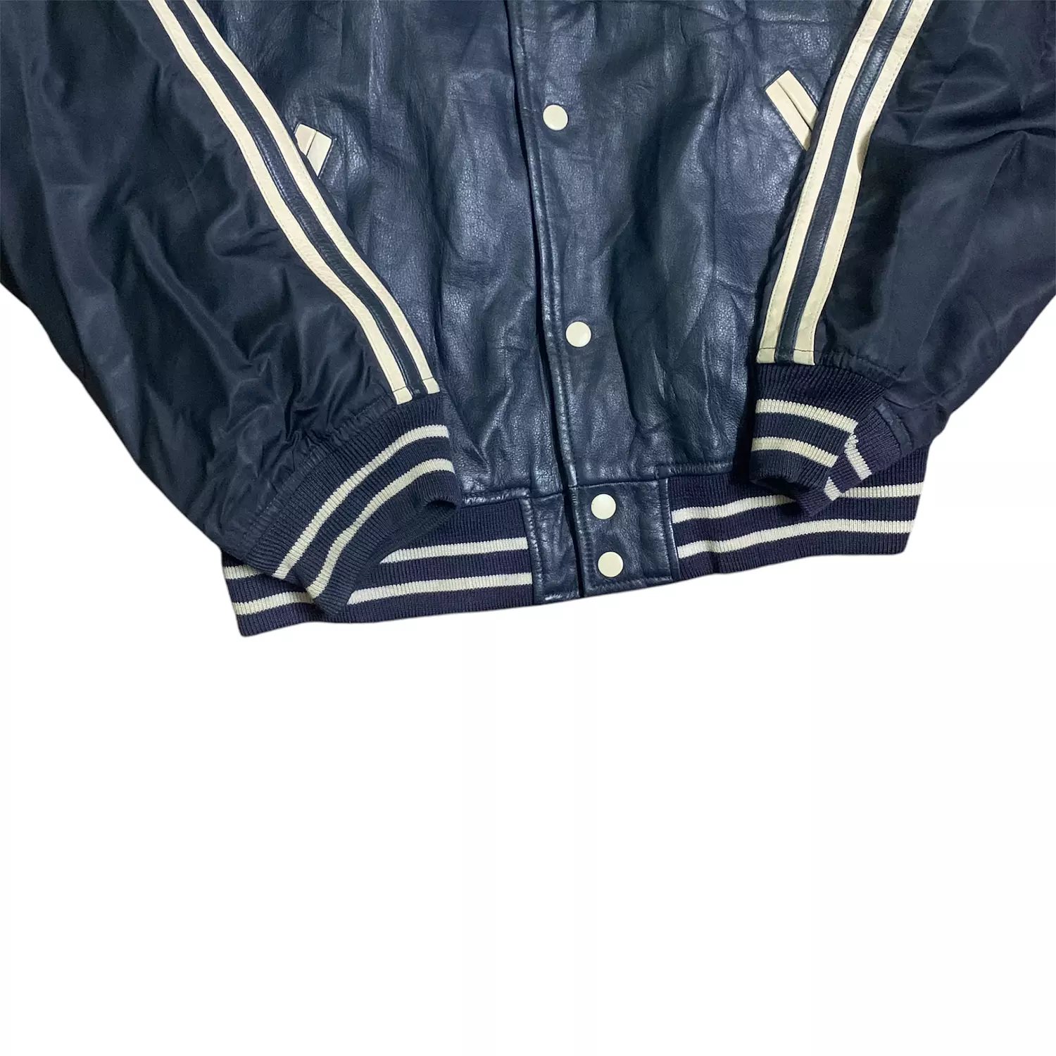 Offset baseball leather jacket 1