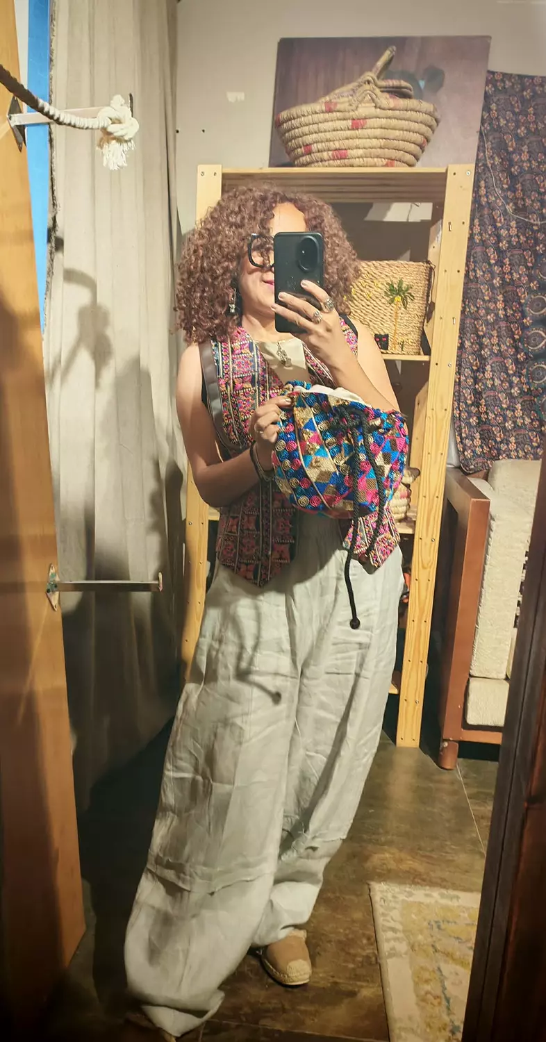 Small Indian bucket bag 3