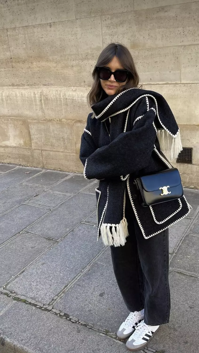 Black scarf jacket  2