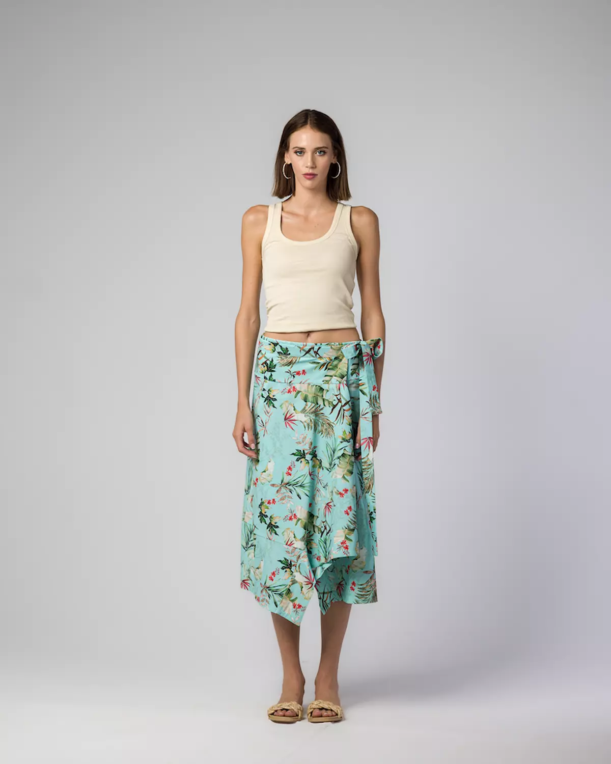 THE FLORAL TIFFANY ASYMMETRIC SKIRT image