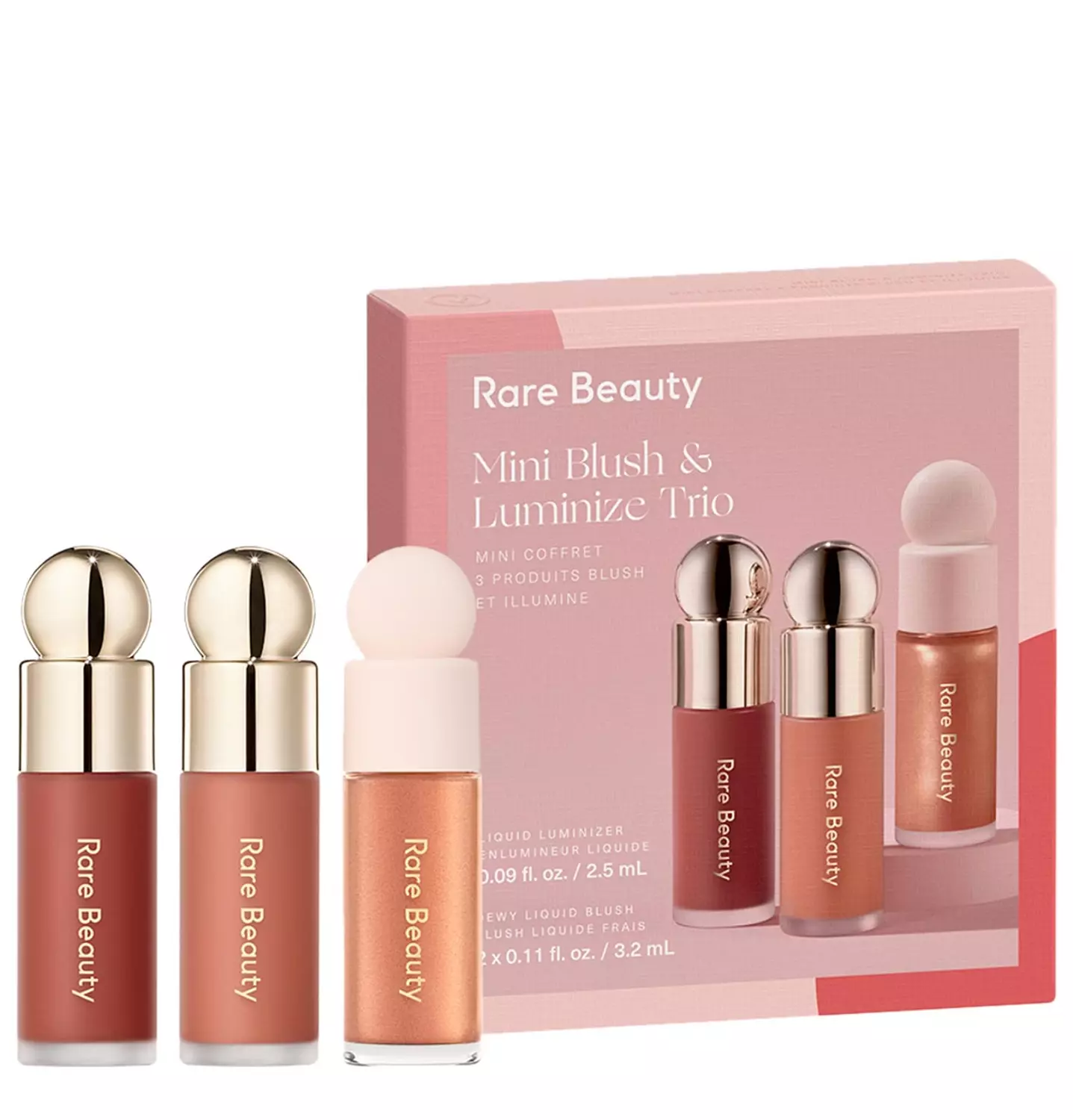 Rare Beauty Mini Blush and Luminize Trio