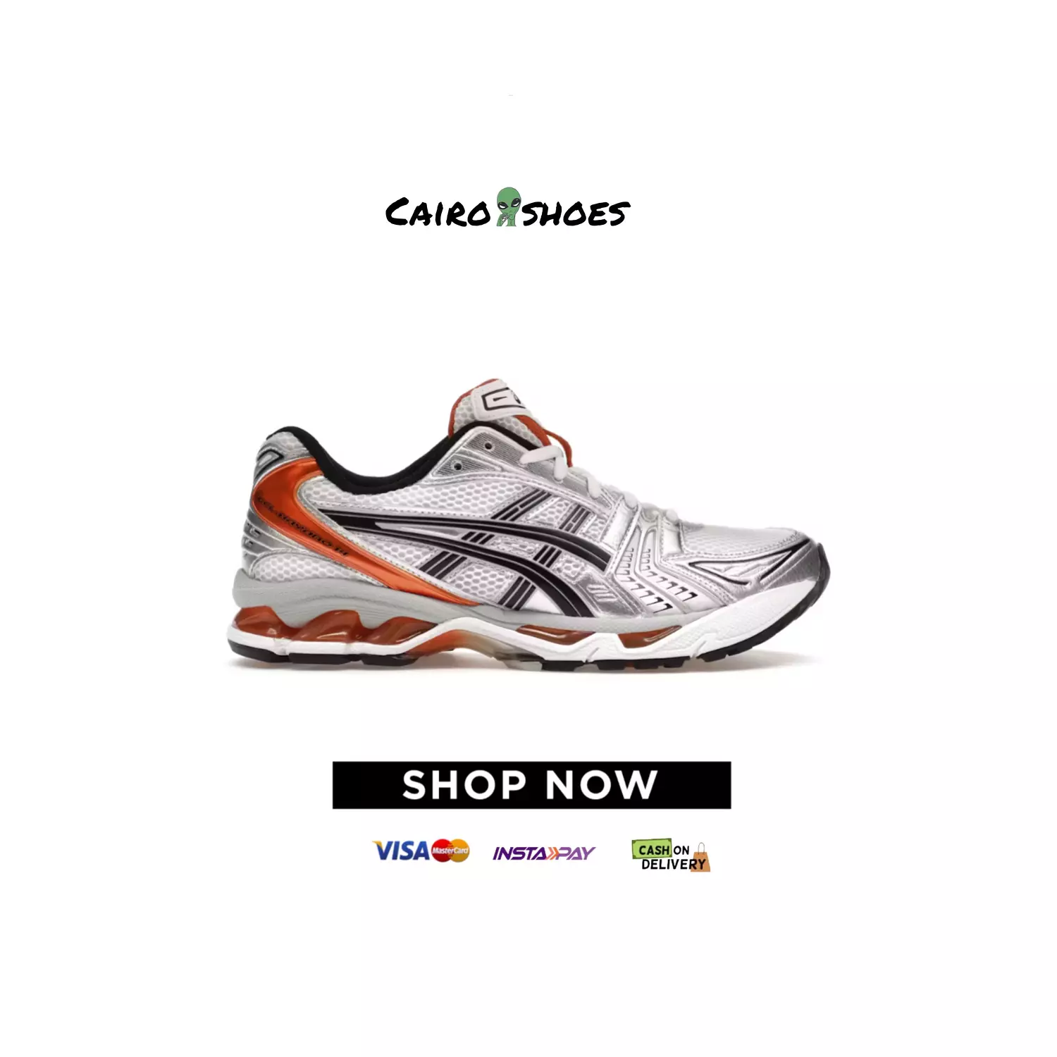 ASICS Gel-Kayano 14 - White Piquant Orange image