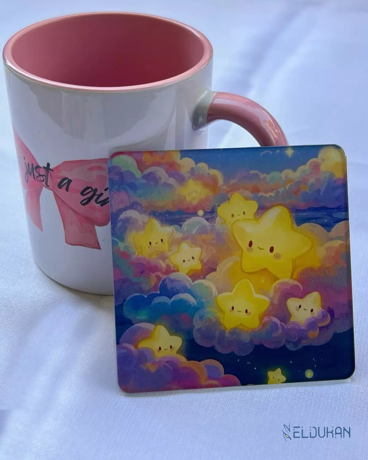 Starts acrylic coaster image