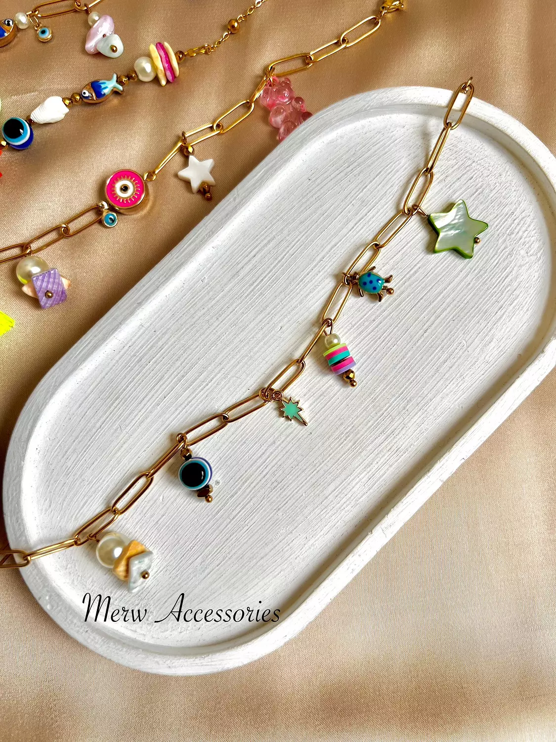 Blue turtle anklet image
