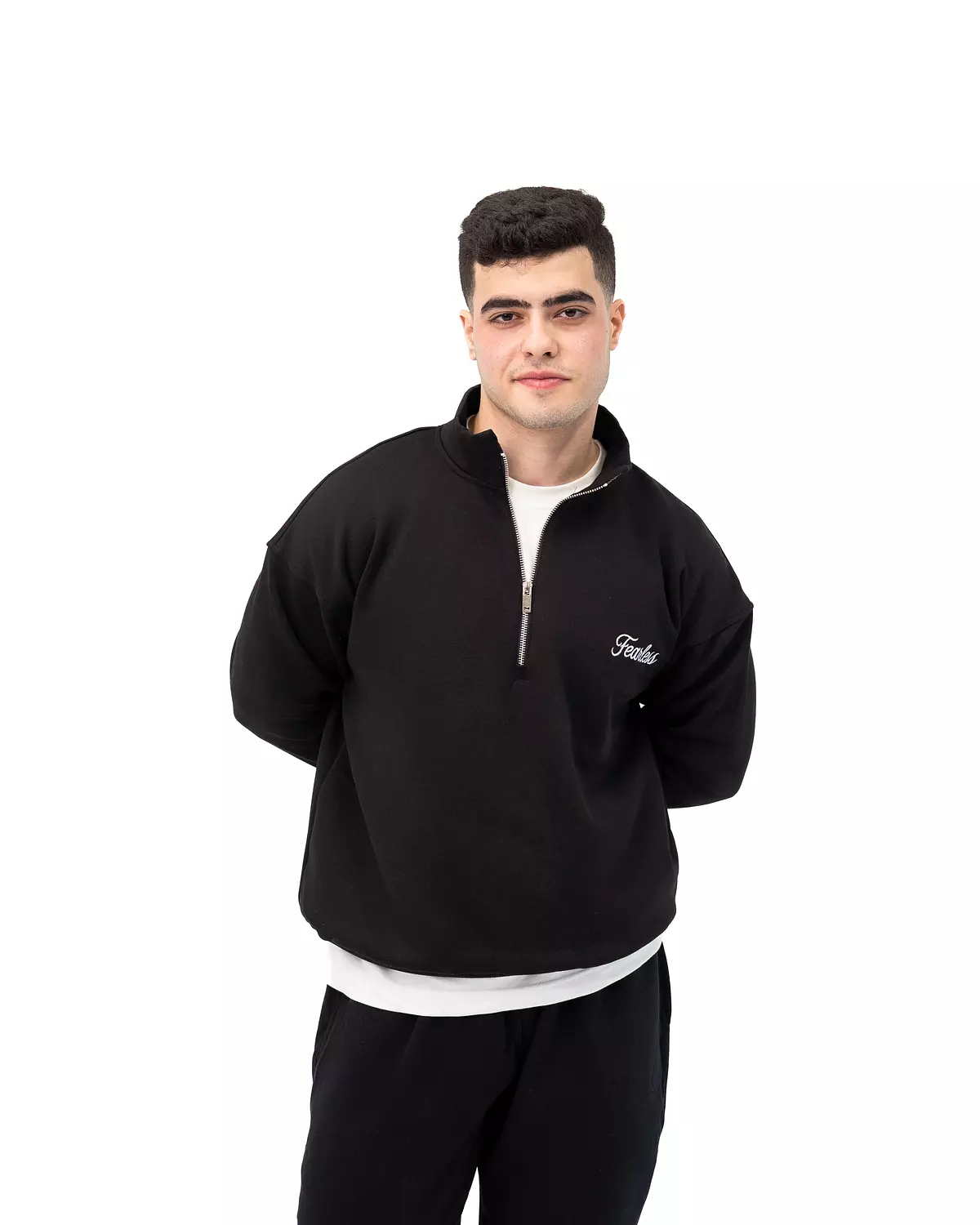 <p style="text-align: center"><br><strong>Black Quarter Zipper</strong></p>