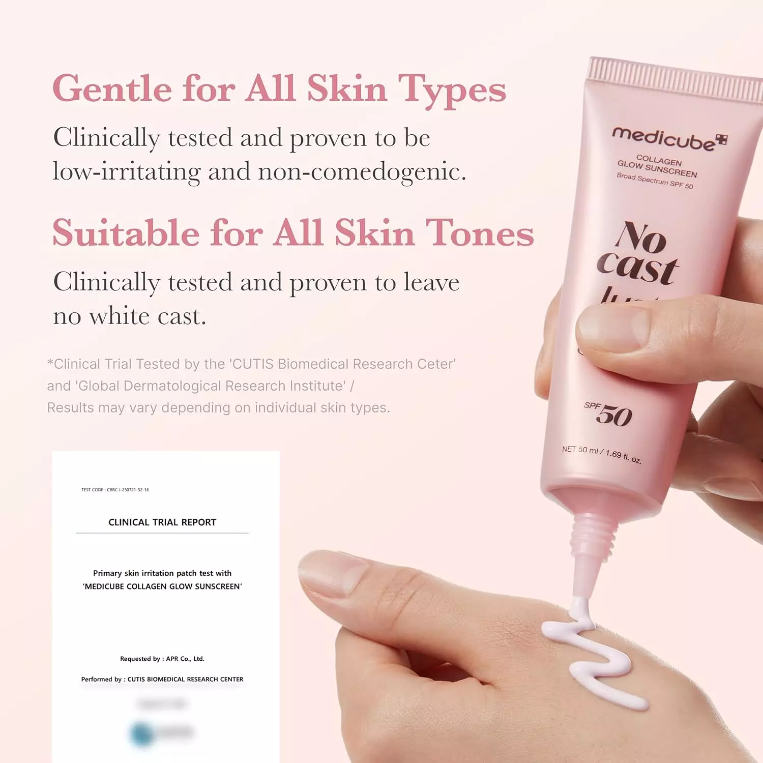 medicube Sunscreen No Cast Just Glow Collagen | SPF 50 3