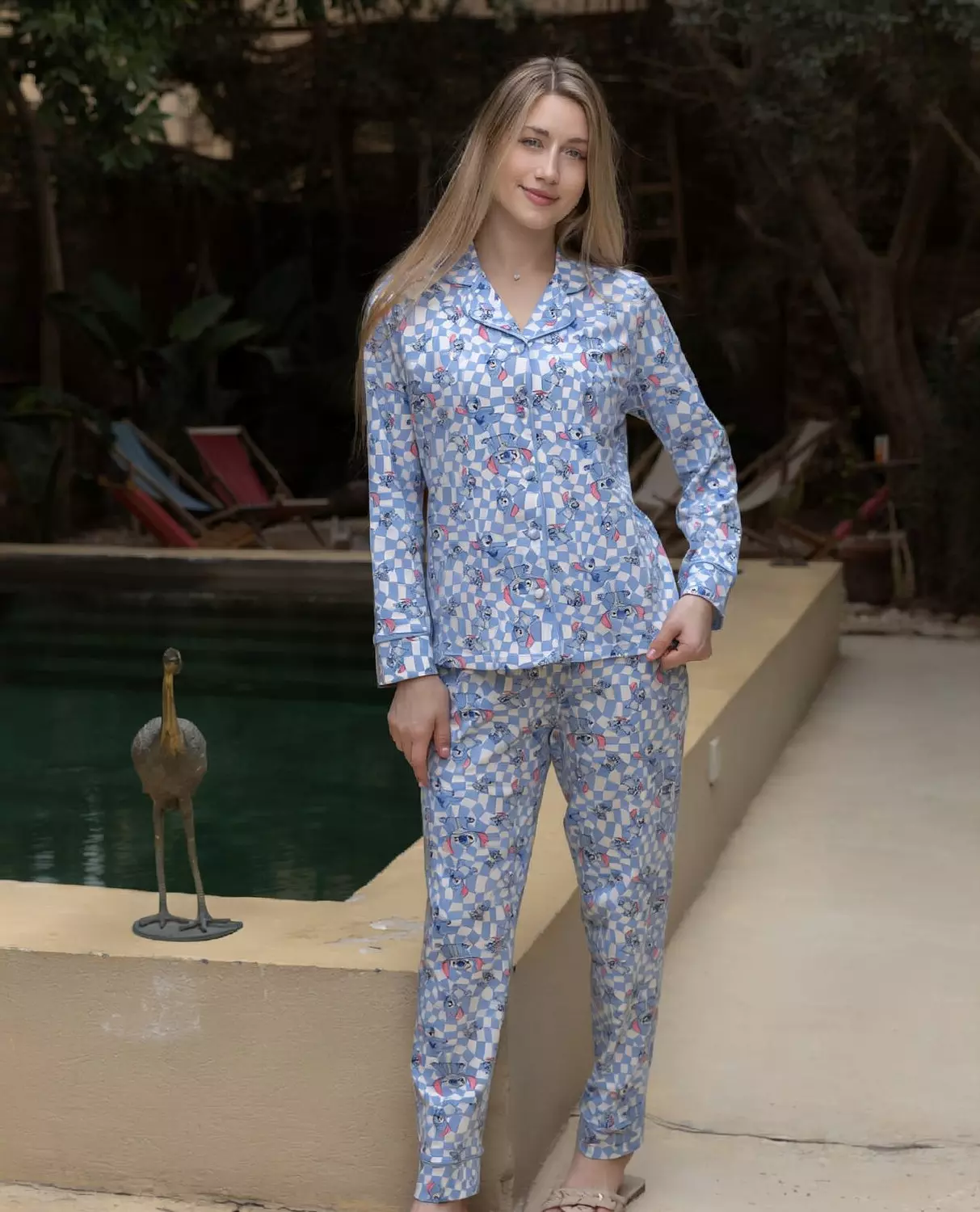 Stitch Print Pajama Set image