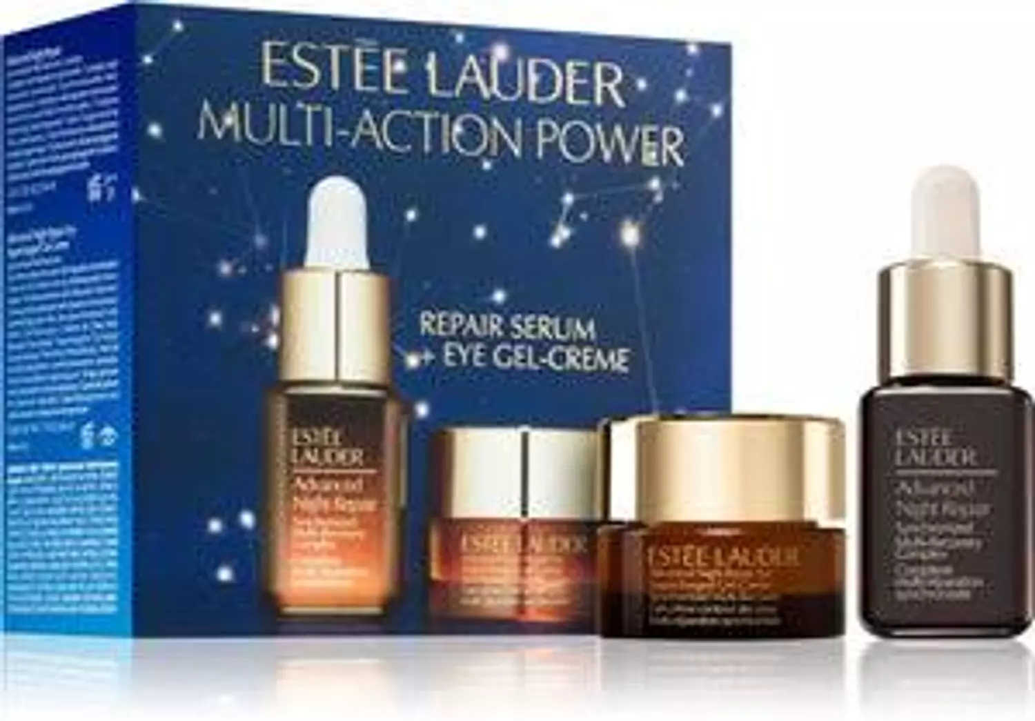 Powerful Nighttime Repair Repair Serum + Eye Gel-Creme Mini Skincare Set 3