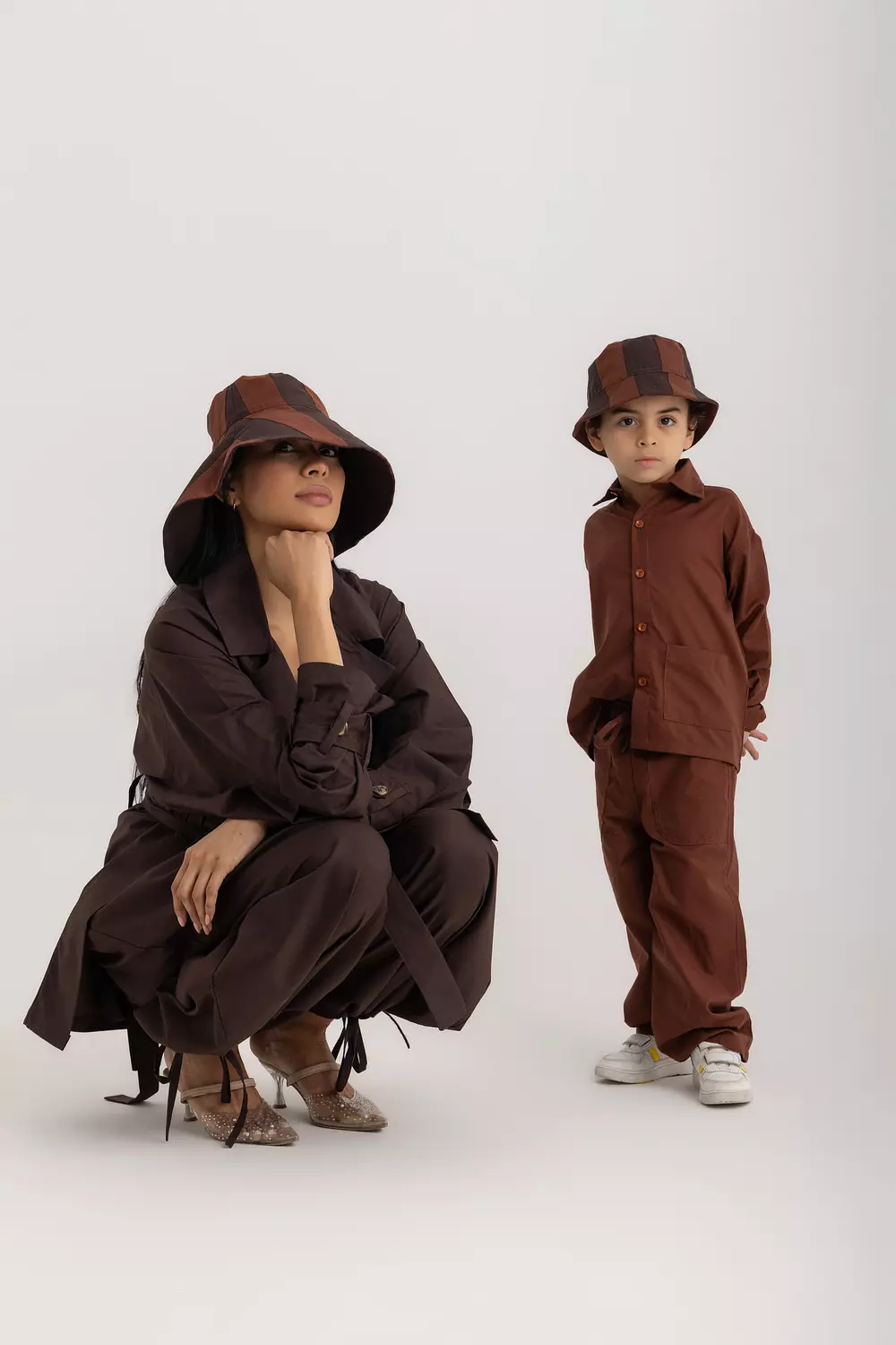 The Coucou Reversible Kids Oxford Bucket Hat  1