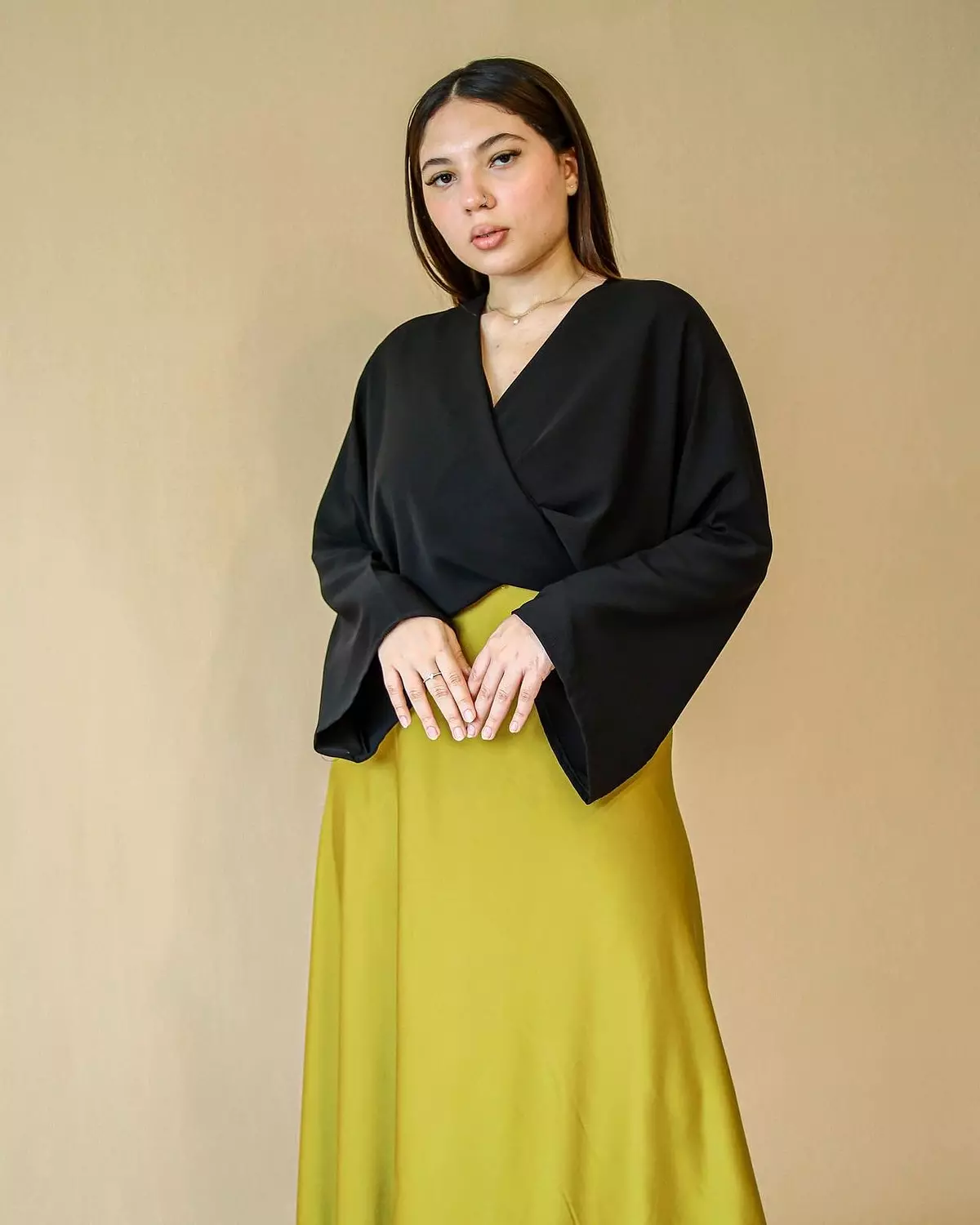 Slik Satin Skirt - Lime 2