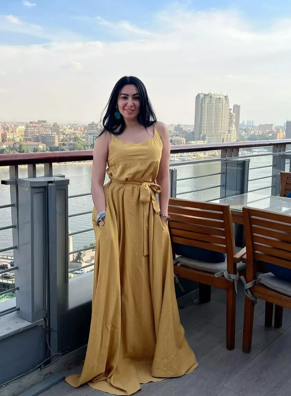  Soft Linen Dress2 - Yellow image