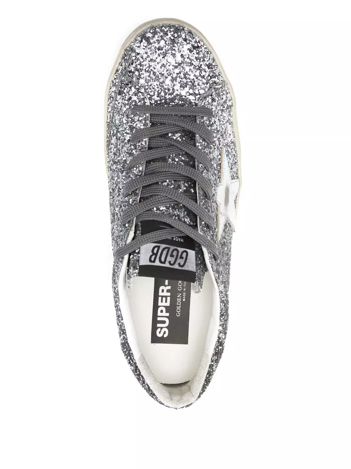 Golden Goose super star silver glitter 2