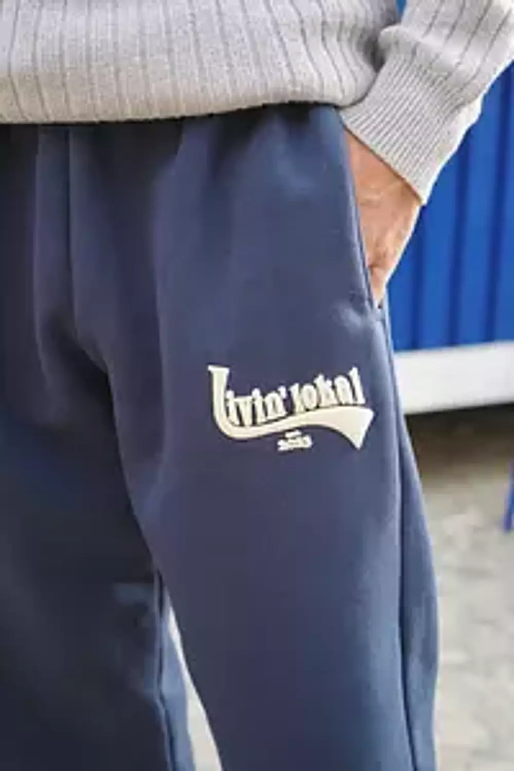  Sweatpants Oudies Puff Print (Heather Grey) 5