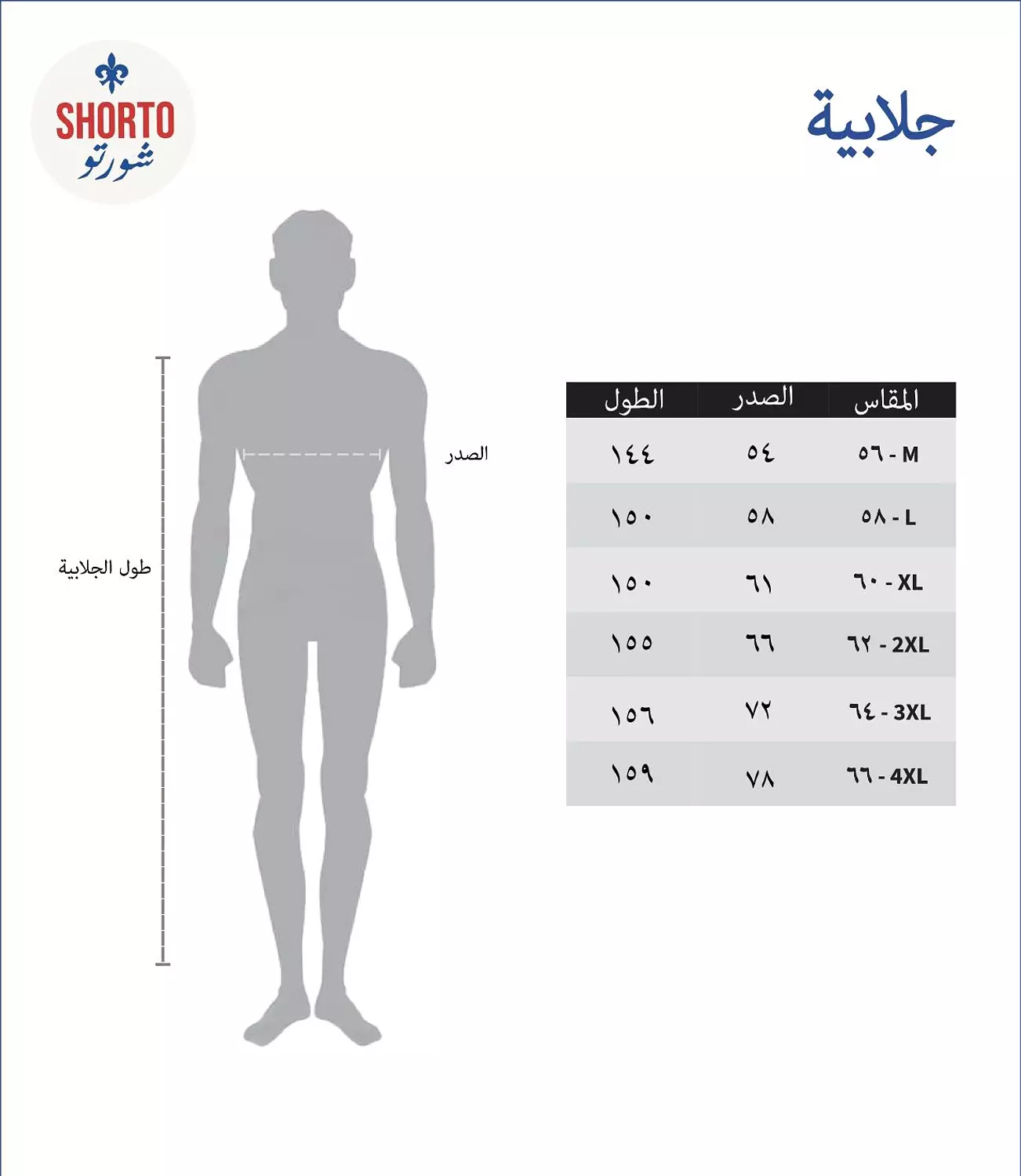 Shorto Men's Kastoor Galabeya  - 25 -2- Blue * Dark Grey * White - 2341 4