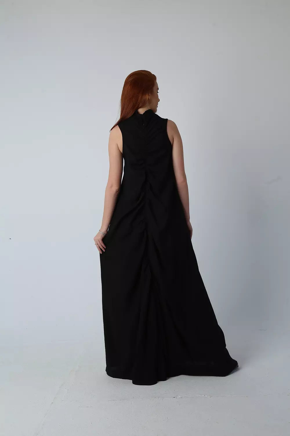 Ruched Maxi Dress - Blue 10