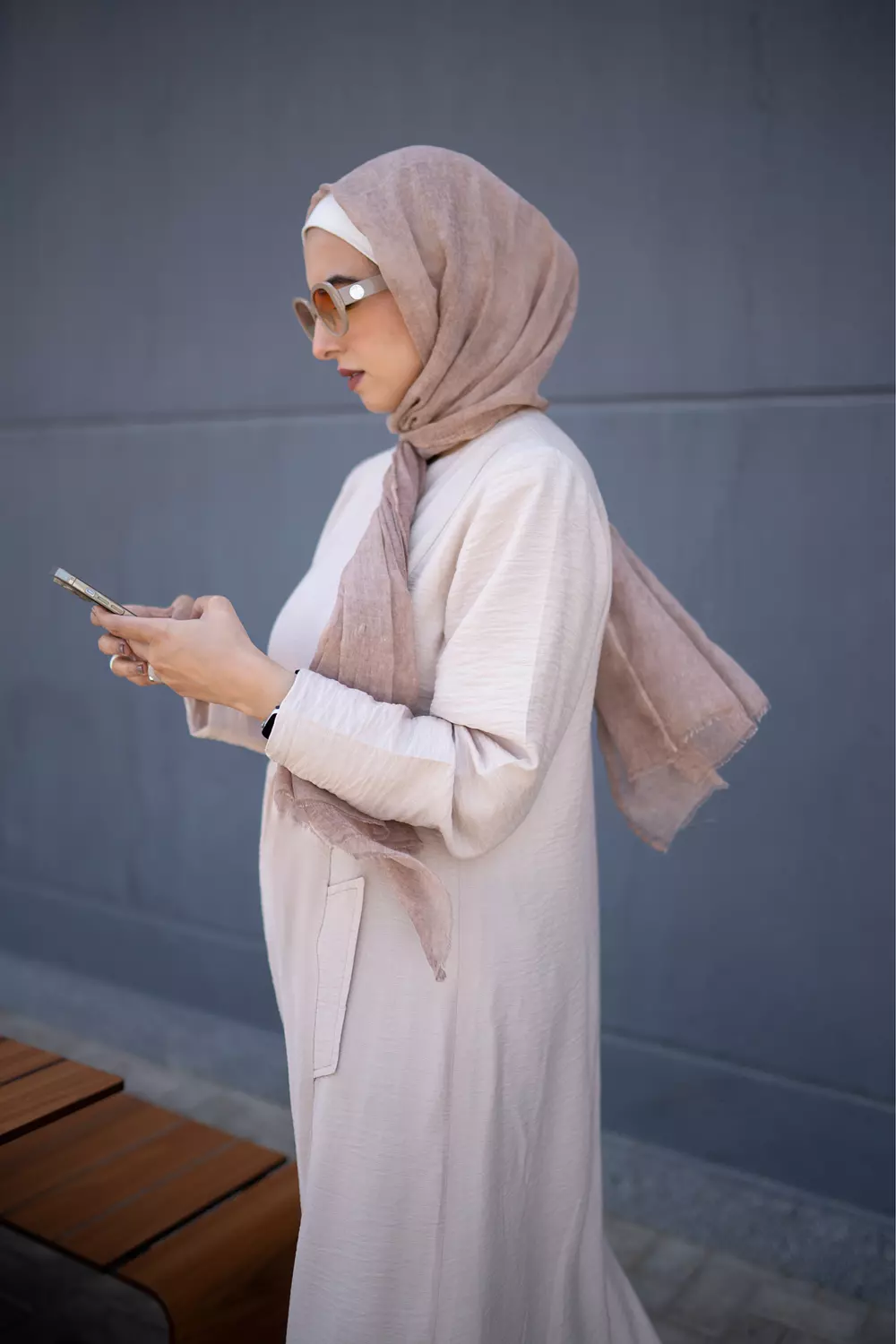 Beige Spanish Linen Flowy Dress 5