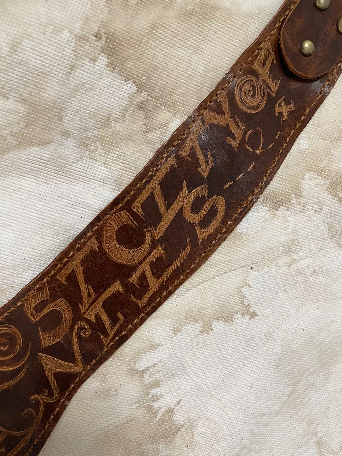 Brown Handcrafted Genuine Leather Statement Belt 7