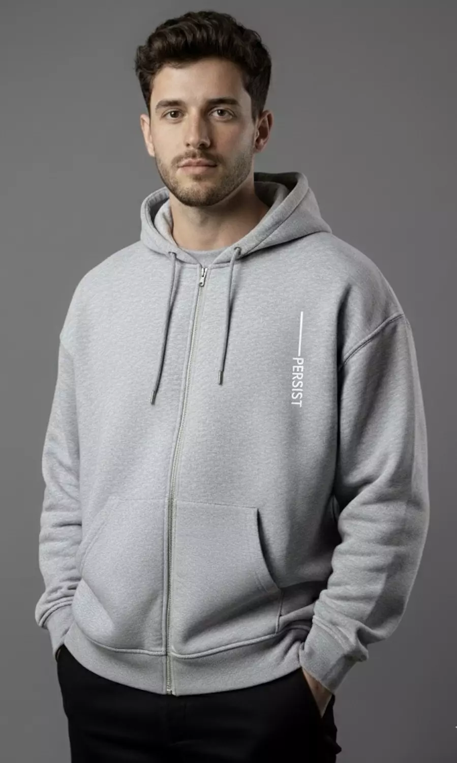 Persist ZIP UP Sweatshirt _ Grey image