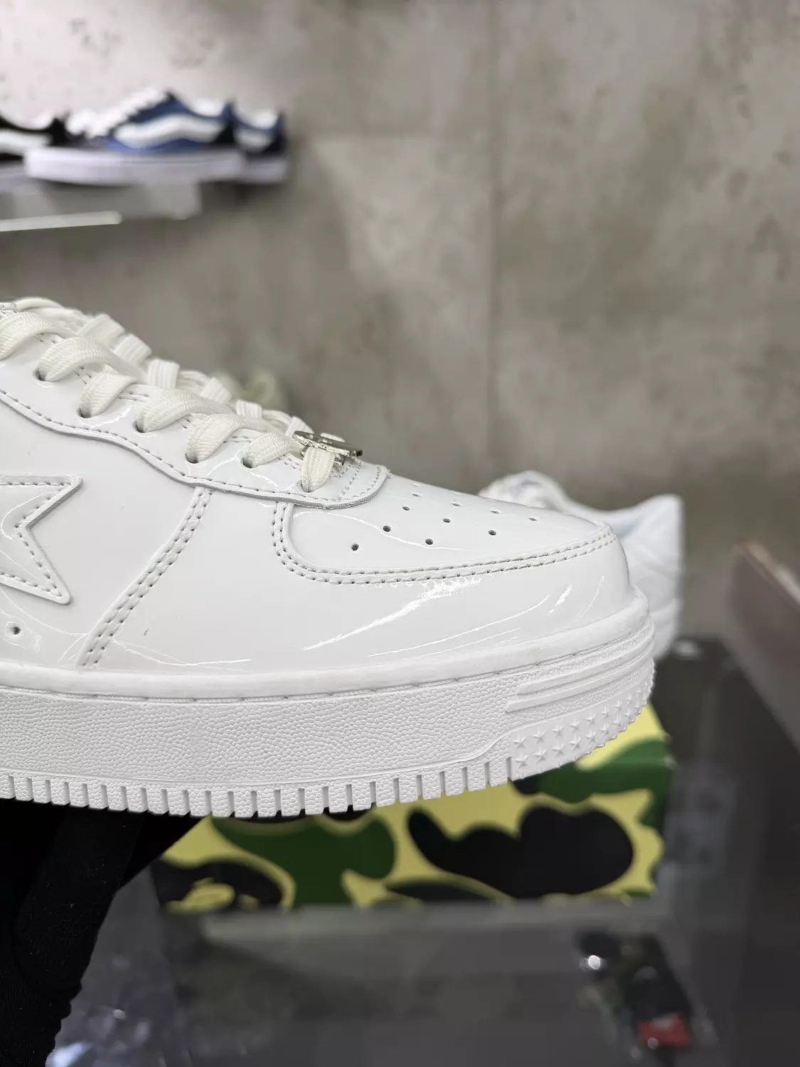A Bathing Ape Bape Sta Triple White patnet 5