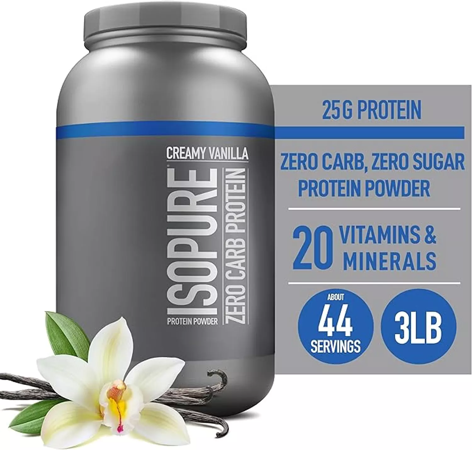 ايزو بيور واي بروتين ايزوليت 1.36 كجم – 44 جرعة | IsoPure Whey Protein Isolate 1.36kg – 44 Servings hover image