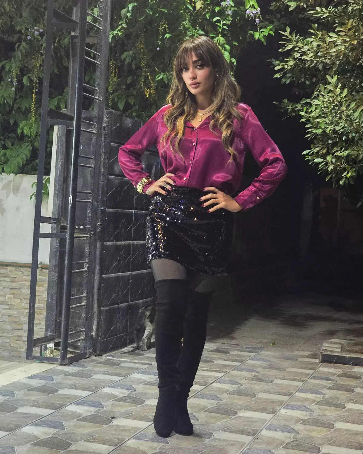 Black Sequin Skirt 2