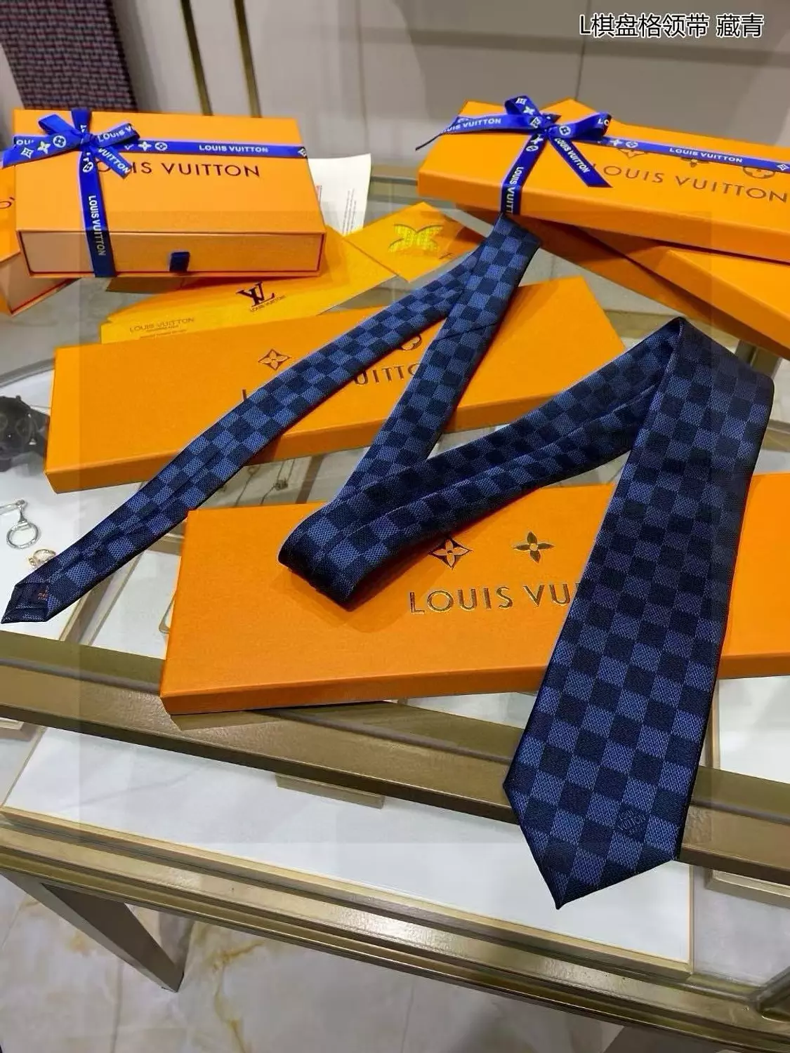 LOUIS VUITTON TIE BLUE -450 4