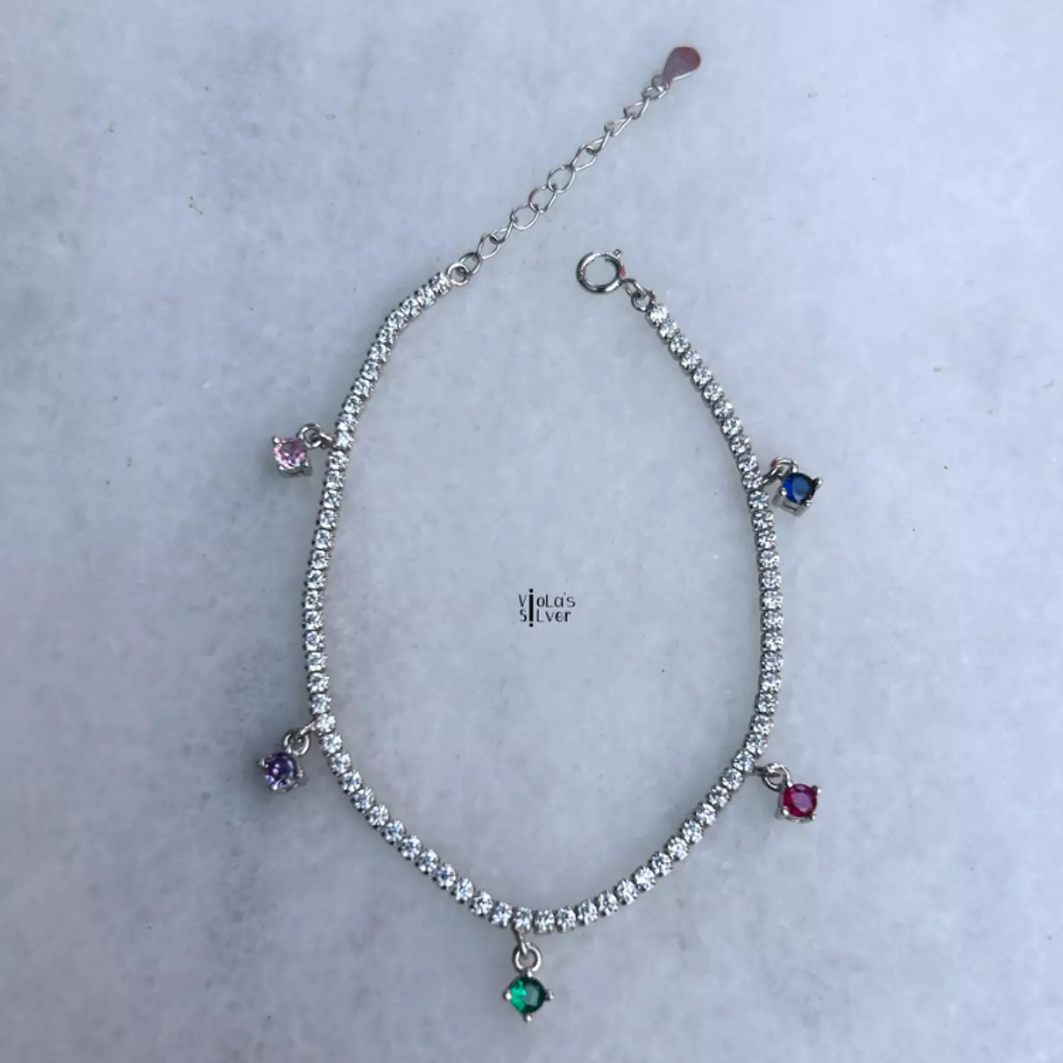 Colorful tennis bracelet  image