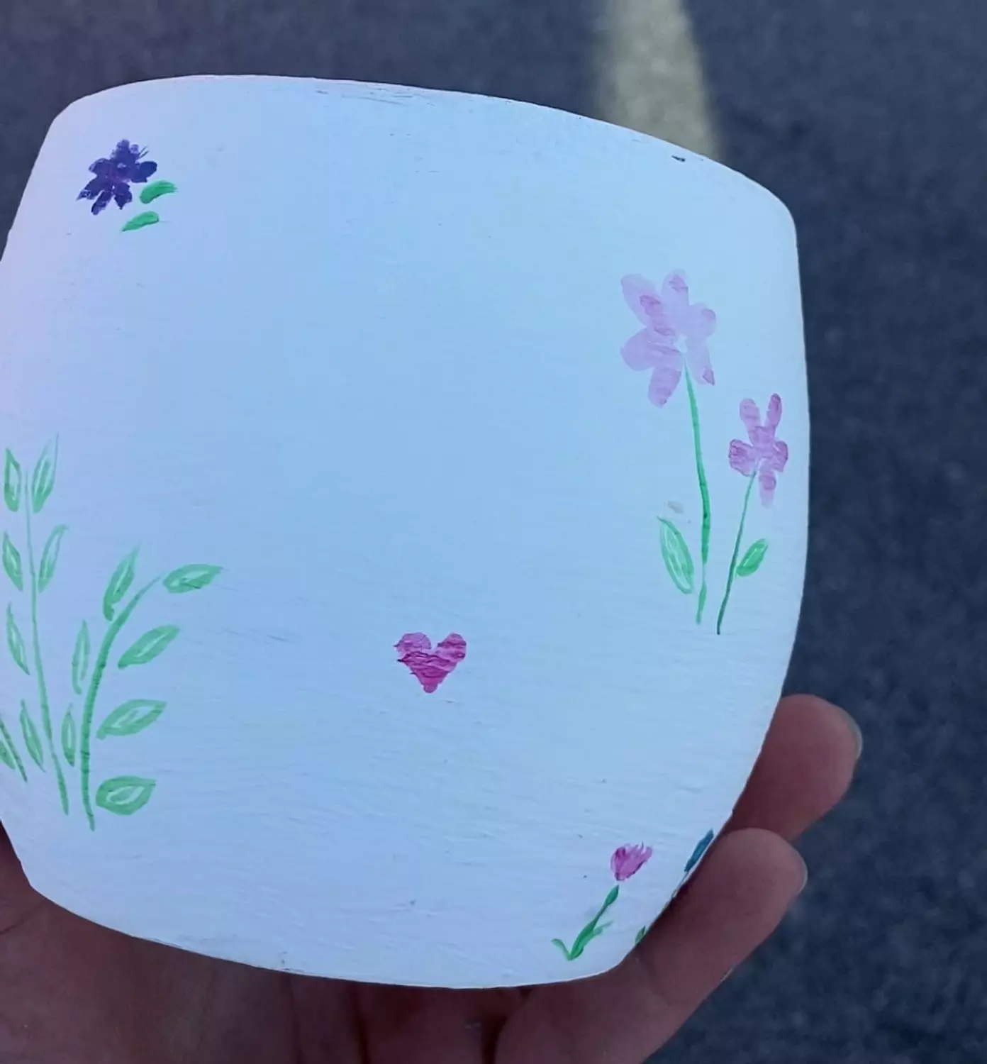 White in multi color Pottery Plant Pot  image