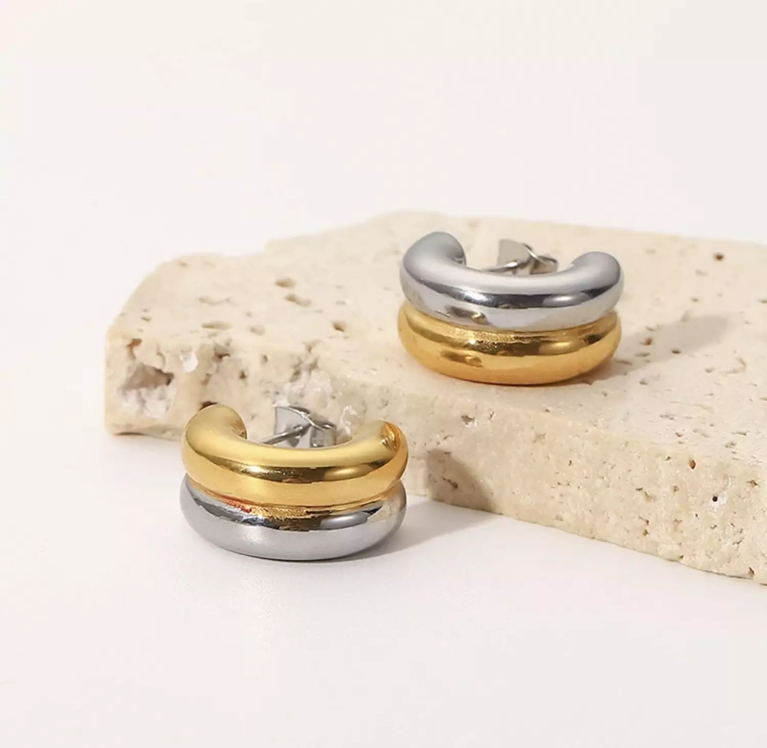 Double Rounded Earrings 1