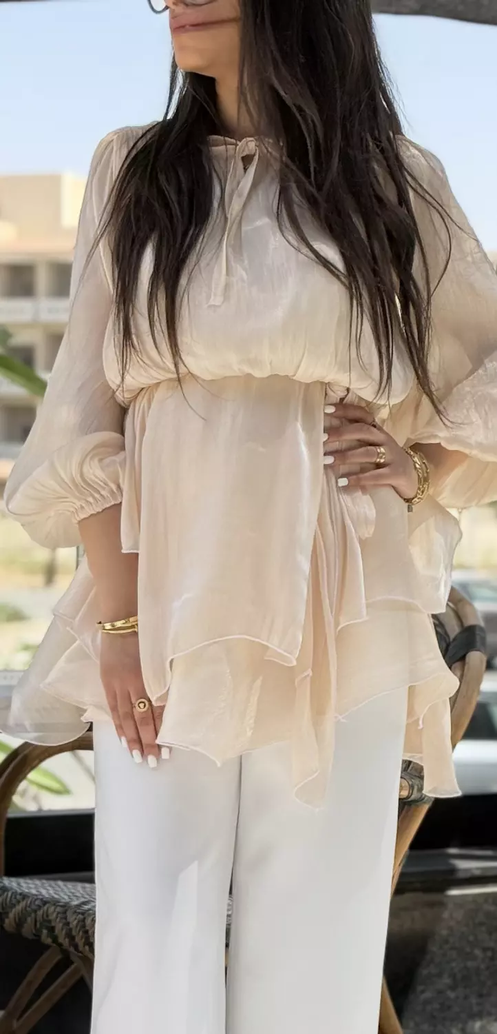 BEIGE ELEGANT BLOUSE 2