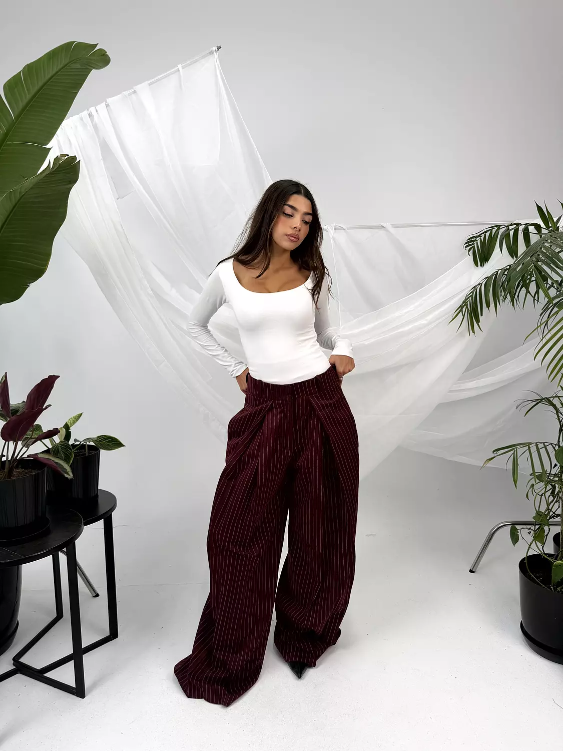 Stripped Tailored Pants 8