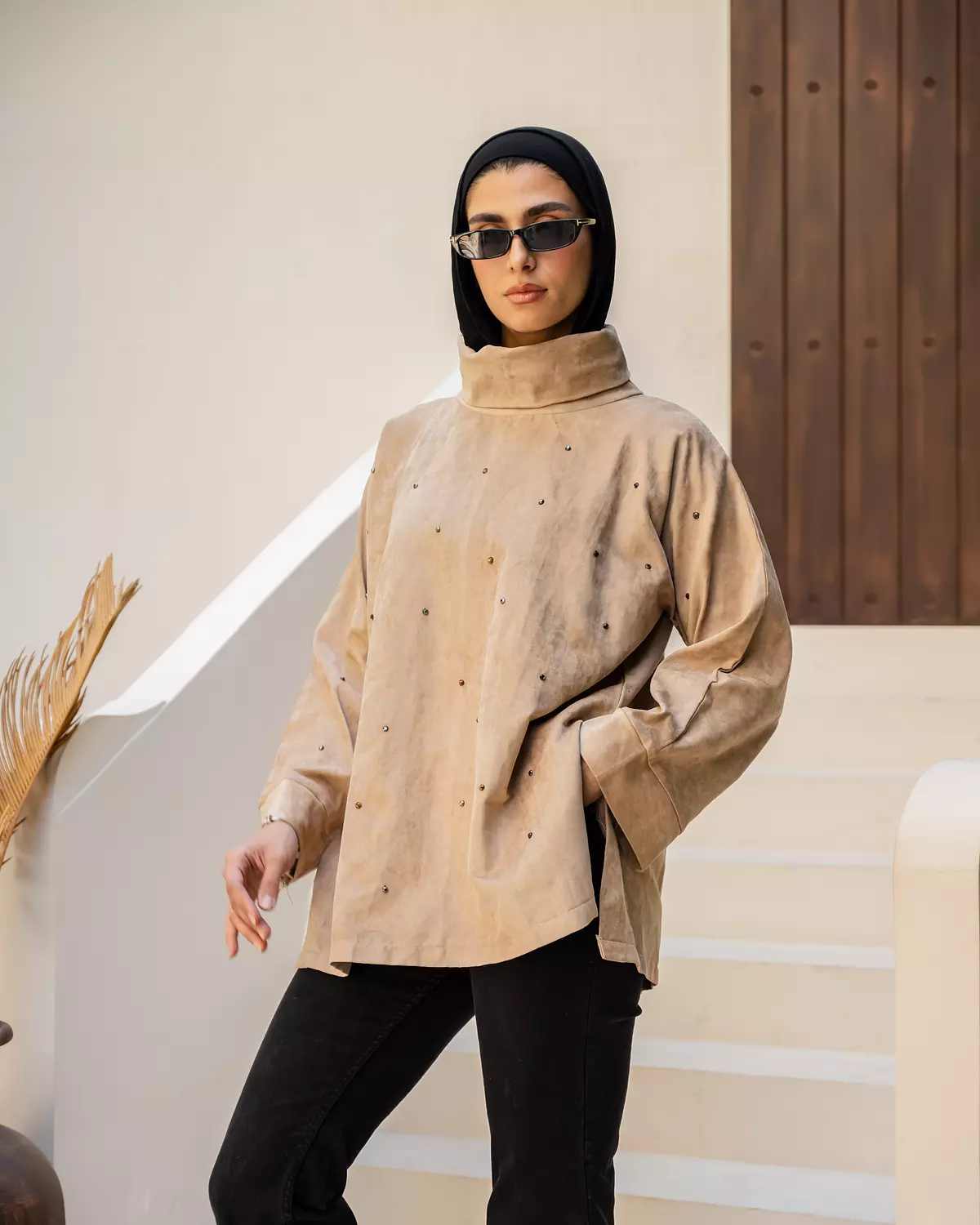 <p style="text-align: center">Everyday Top in Beige</p>