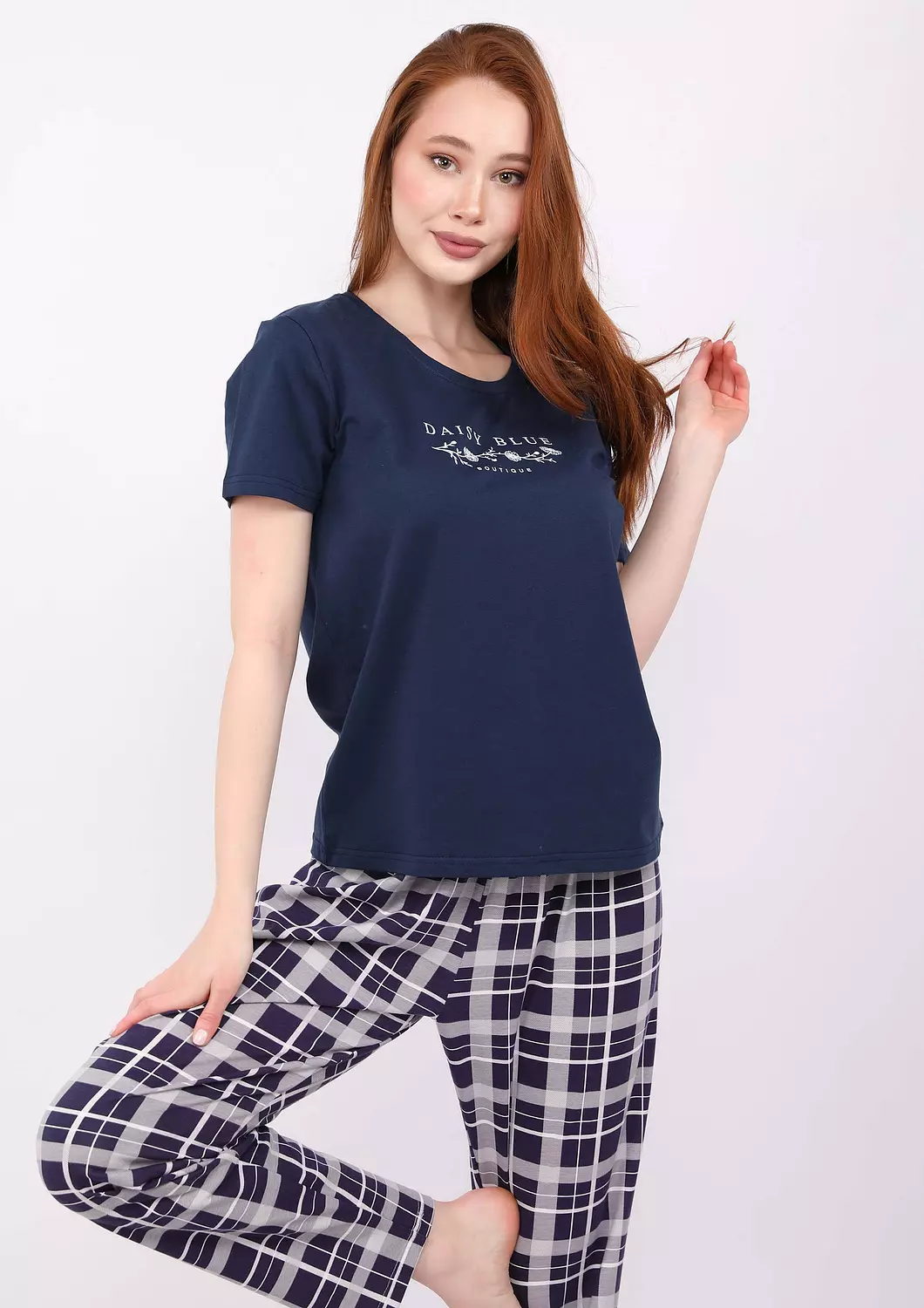 S136 COZY CLASSIC FULL-LENGTH PANTS PAJAMA SET image