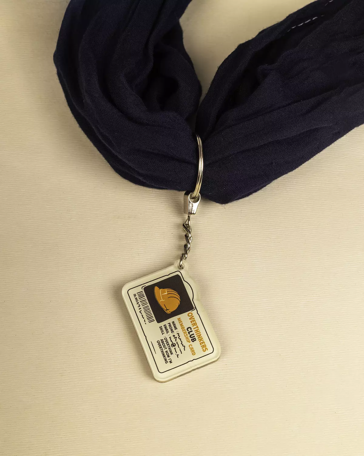 Over-thinkers club acrylic keychain image