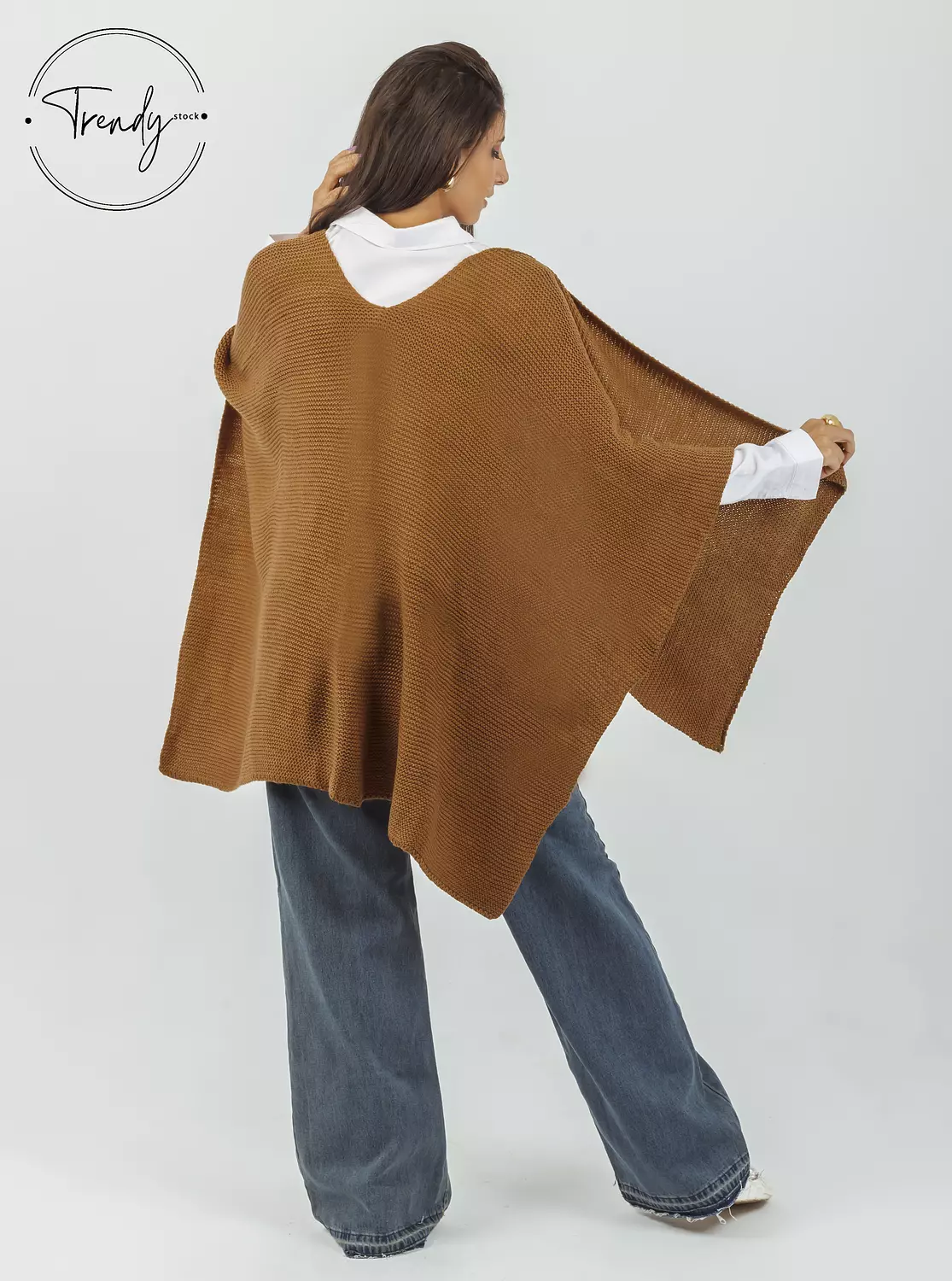 Knit Tie Shawl Polly 3
