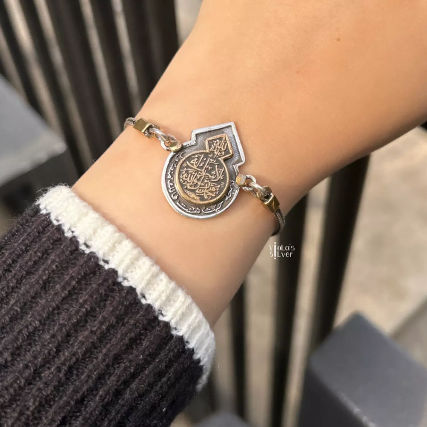 Silver x Copper blessing bracelet  image