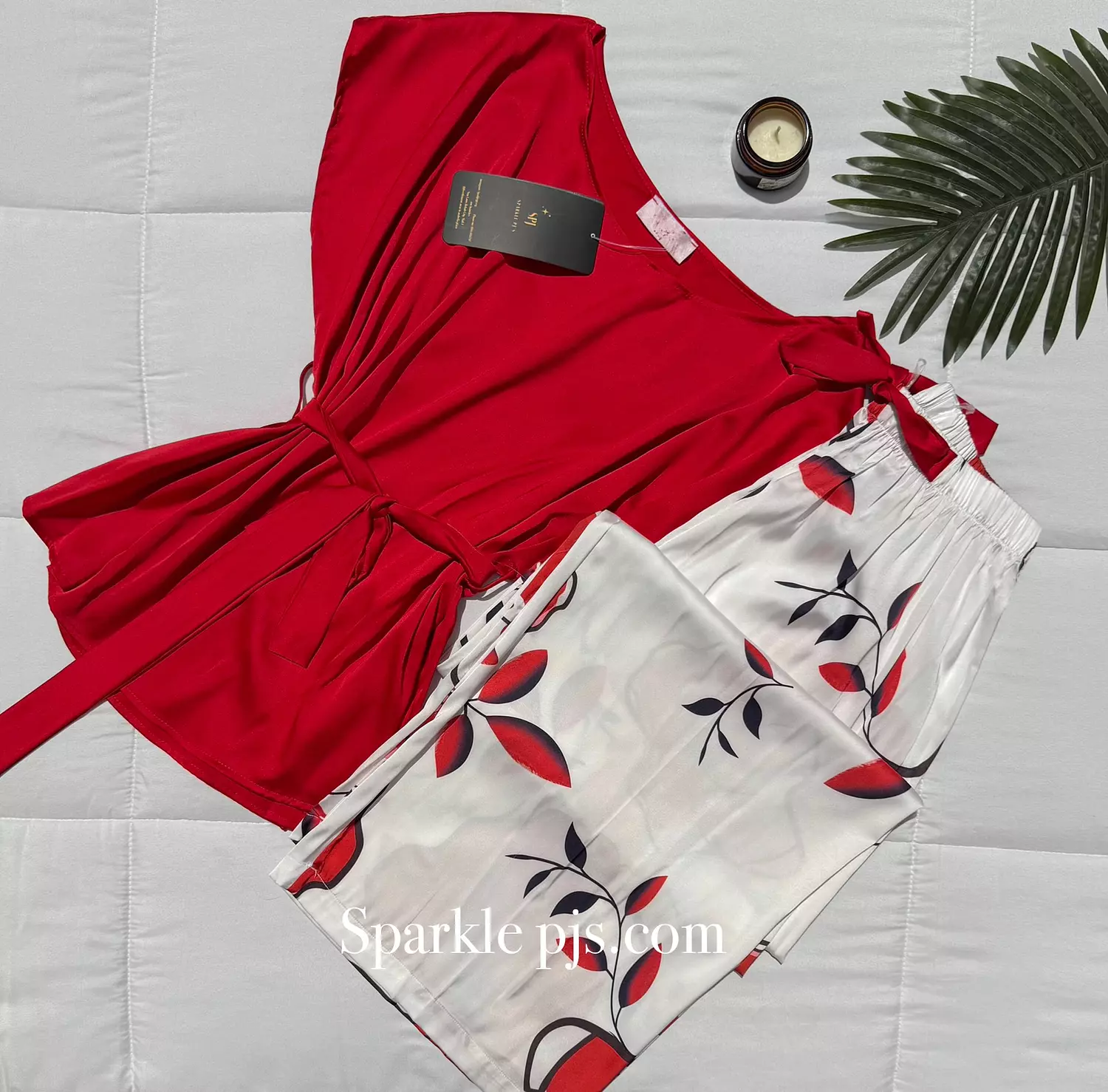 Floral satin lounge set  2
