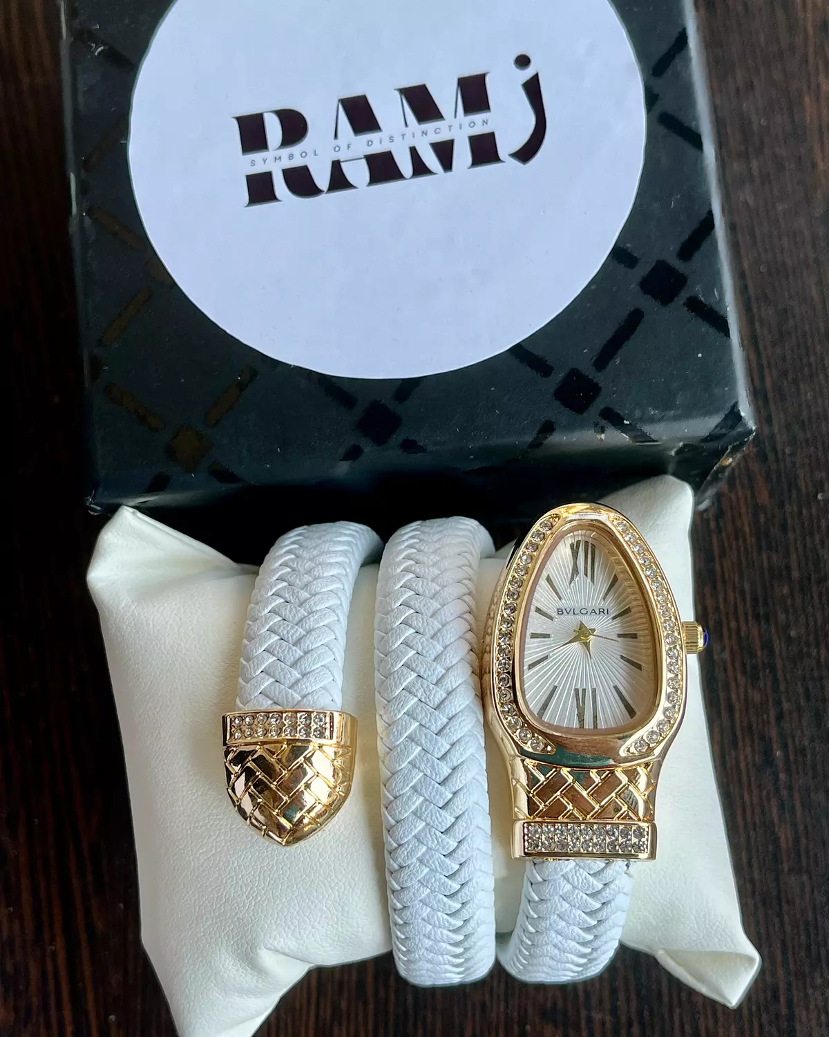 Bvlgari white and black leathers 7